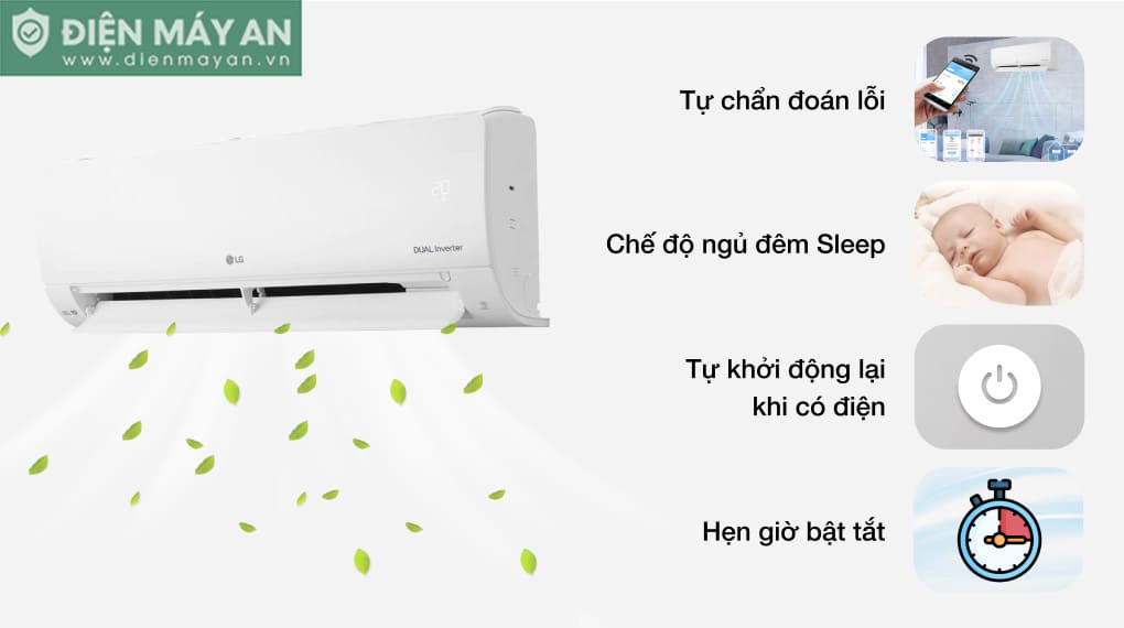 Điều hòa LG Inverter 9000 BTU 2 chiều B10END1